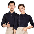 Polyester Spandex Catering Restaurant Coffee Bar Wait Staff Uniform Unisex Custom Logo Hotel Staff Uniform for Waiter Waitress