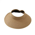 Summer Travel Beach Sun Visor Hat Lightweight Wide Brim Roll-up Straw Visor Hat