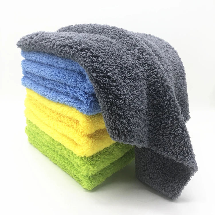 Edgeless Plush Microfiber Coral Fleece Washing Cloth Coral Velvet Car Cleaning Towel Towels for Car Wash Drying