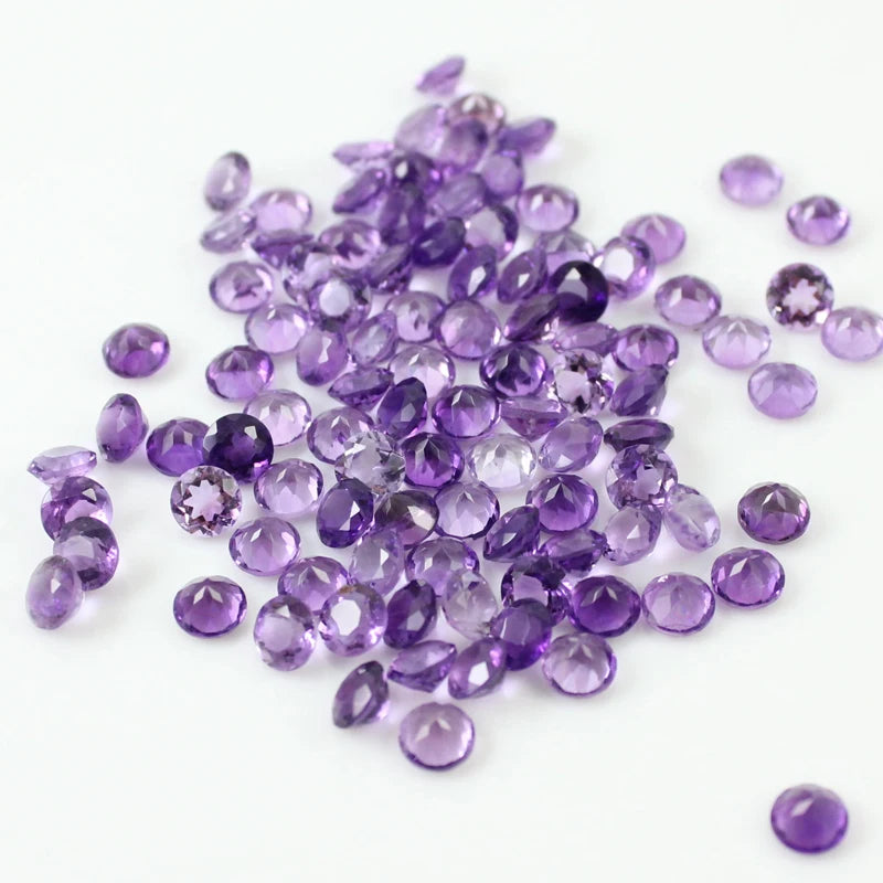 Starsgem Wholesale Natural Crystals Round Shape Natural Citrine Garnet Amethyst Loose Crystal Stone