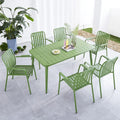New Design Modern Patio Dining Set Aluminum Outdoor Furniture for 4 8 Metal Patio Dining Table Set