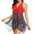 S-2XL Swimwear Women's Large Cross European and American Hot Selling Mesh Skirt Split Women's Bikini Swimwear