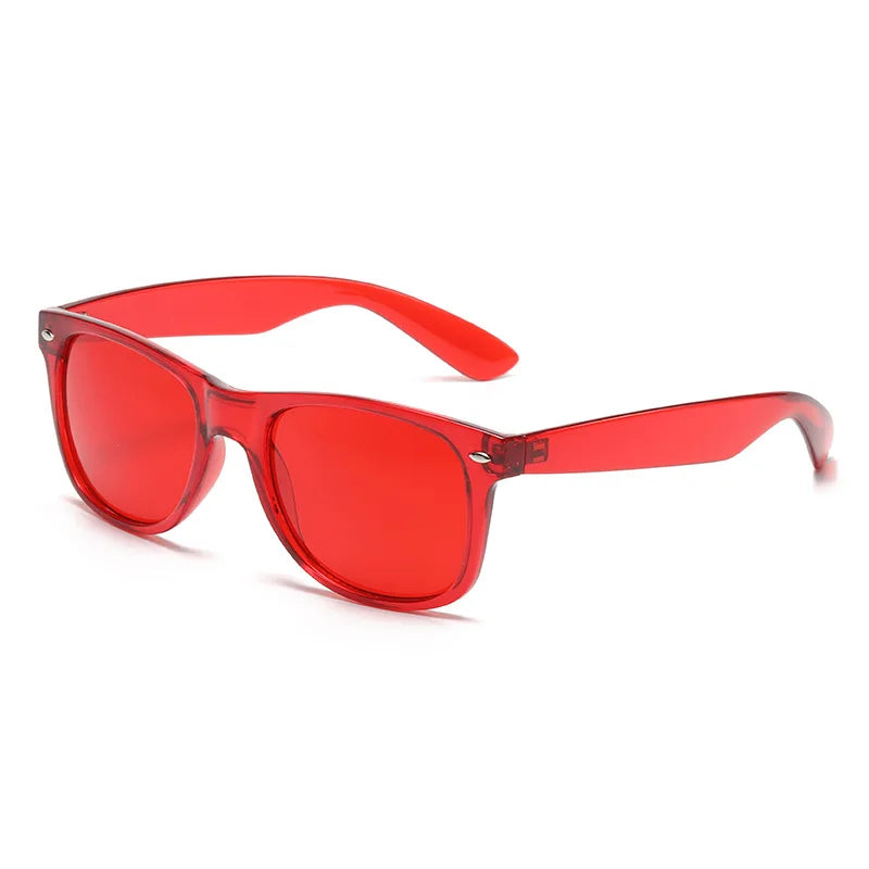 Logo Custom 2025 Fashion Men Women Rivets Square Sunglasses UV400 Candy Color Party Sun Glasses
