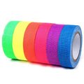 6rolls/set Fluorescent Tape UV Blacklight Reactive Glow Tape Neon Adhesive Gaffer Tape High-gloss Luminous Light Fluorescent Tap
