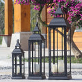 European Romantic Wedding Courtyard Outdoor Retro Floor Windscreen Portable Glass Candle Table Iron Decorative Ornaments