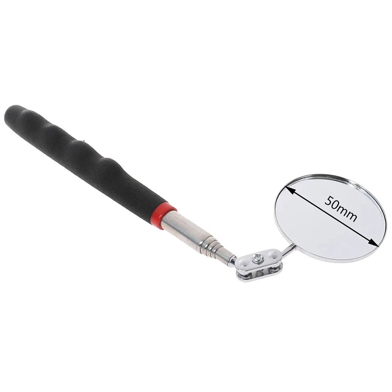 1Pcs 50mm Diameter Car Telescopic Detection Lens Inspection Round Mirror 360 Repair Tool