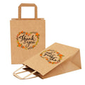 KM Customizable Kraft Brown Paper Bag with Flat Handle Rope Recyclable Packaging for Clothing Shoes Gifts Digital Printing Logo