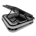 500x500mm Wholesale Aluminum Alloy RV Skylight with LED Lighting Double Glazing Acrylic Top Cover for Camper Ventilation