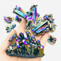 Wholesale Angel Aura Quartz Titanium Electroplated Cluster Aura Quartz Titanium Crystal Clusters