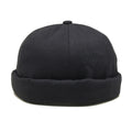 Custom Embroidery logo Adjustable Brimless Hat Baseball Docker Cap With Leather Strap