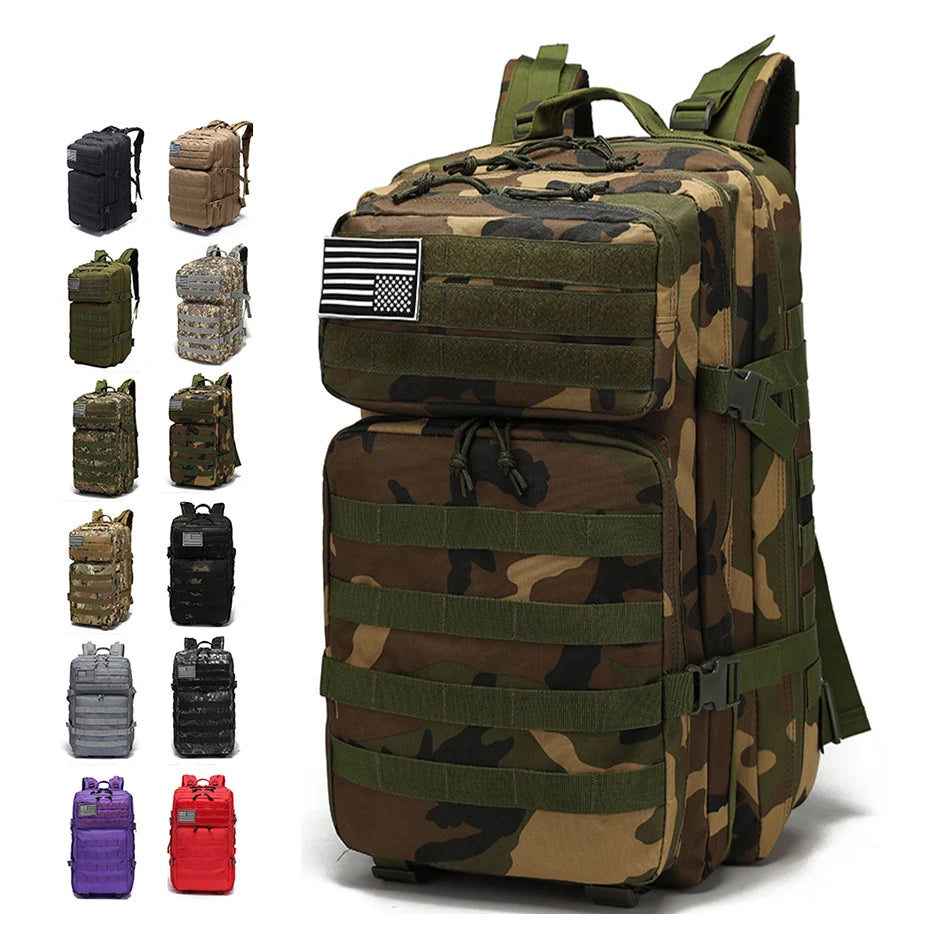Hunting Trauma Fishing Running Large Capaicty Heavy Duty Mountaineering 45L Tactical Backpack 45L