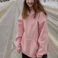 Wholesale High Quality Blank Women's Pink Hoodies Custom Logo Long Sleeve Pullover Y2K Hoodie