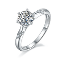 Wholesale Unique Moissanite Ring 1 Carat 18K 925 Gold Sterling Silver Moissanite Rings for Women