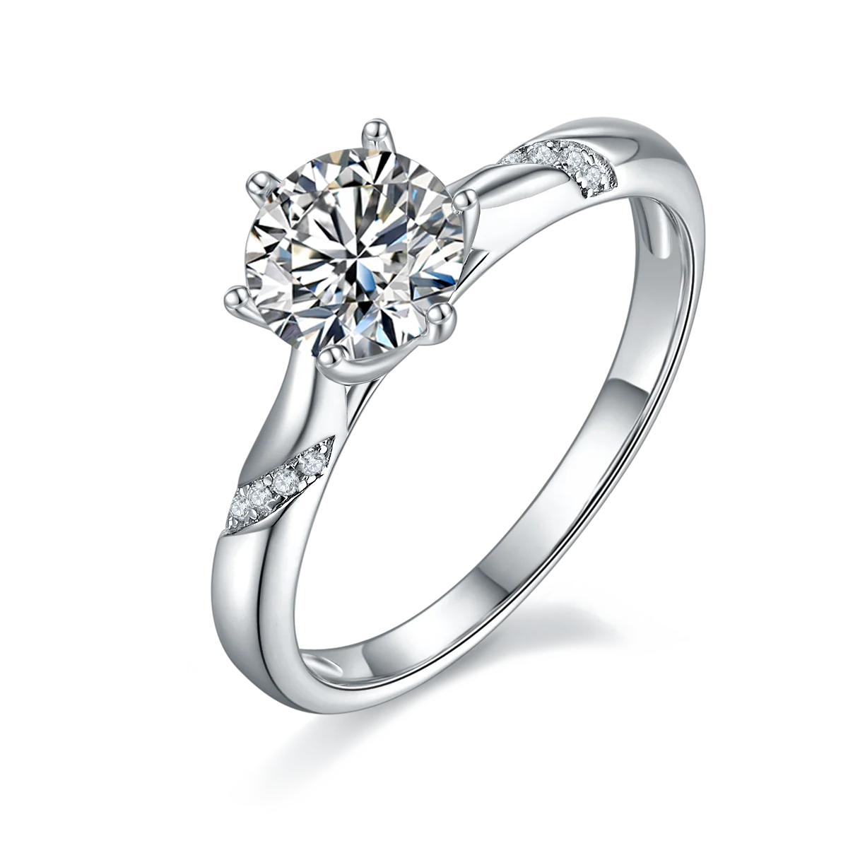 Wholesale Unique Moissanite Ring 1 Carat 18K 925 Gold Sterling Silver Moissanite Rings for Women