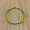 Religious Glass Blessed Beaded Bracelet Stainless Steel 18k Lobster Clasp Gold Plated Children's Trendy Ide Orula