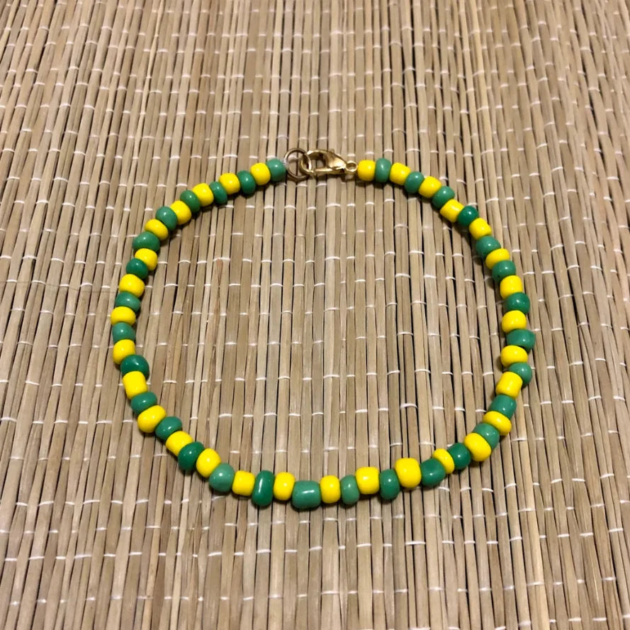 Religious Glass Blessed Beaded Bracelet Stainless Steel 18k Lobster Clasp Gold Plated Children's Trendy Ide Orula