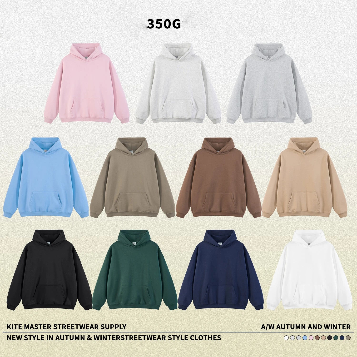 350g New Fashion Brand Casual SweatSuit American Loose Style Terry Knitted Print Fleece-Lined Pants for Men Women for Winter