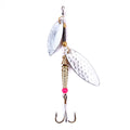 Newup 9.8CM 10G Hot Sale Artificial Spoon Lure Metal Spinner Fishing Lures with Double Blade and Feather Tail