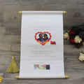 Hot Stamping DIY Craft Foil Text Luxury Pearl Paper Scroll Premium Wedding Invitations Angel Cross Tassel Cards Invitations