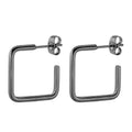 Stainless Steel square Hoop Pin Dangle Earring Designer Diy Beads Hooped Earrings Accessories Outfit Party Jewelry Designer