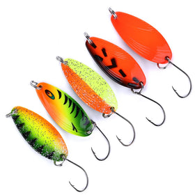Metal Fishing Lure Bait 3.2cm/4.5g Silver Gold Copper Spinner Spoon Fishing Items Lure Musky Lure
