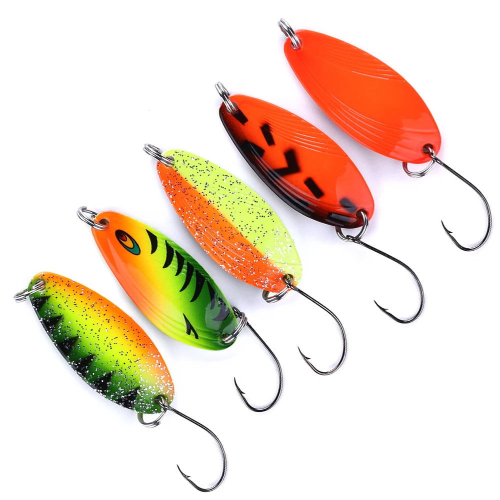 Metal Fishing Lure Bait 3.2cm/4.5g Silver Gold Copper Spinner Spoon Fishing Items Lure Musky Lure
