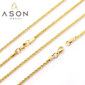 Ason Fashion Wholesale 45~60cm Length 2.2mm Stainless Steel Necklace Chain Jewelry 18k Gold Plated Cauliflower Chain Necklace