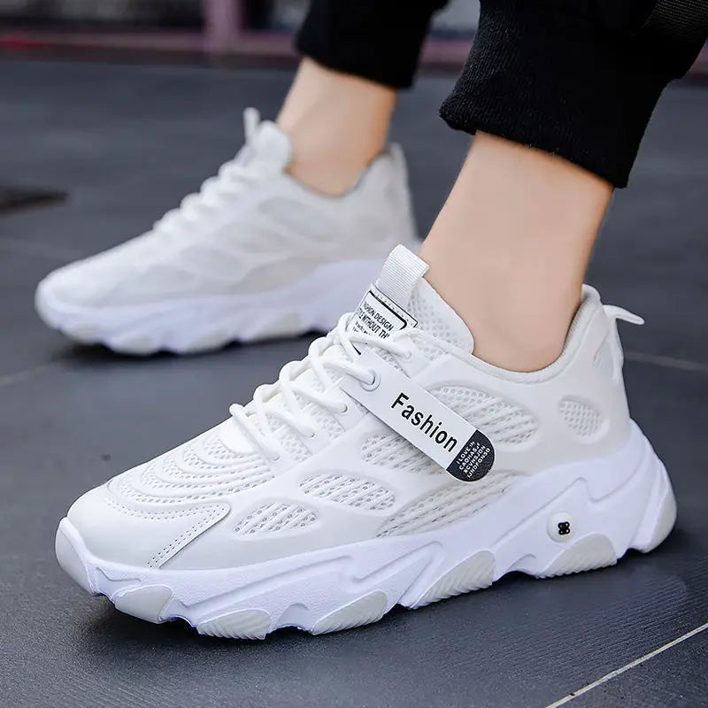 Summer New Breathable Mesh Shoes Korean Version Flying Woven Breathable Men's Casual Sports Shoes