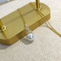 P1545 9-10mm DIY Natural  Freshwater Pearl Charm Pendant Necklace Accessory 925 Sterling Silver Jewelry for Women Without Chain