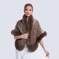 Women's Wedding Shawls Large Size Fox Fur Collar Warm Coats Fur Shawls for Women Winter Faux Fur Shawl