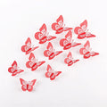 Butterfly Decals Hollow-Out 3D Butterfly Stickers Glitter Art Murals for Wall or Party Decorations
