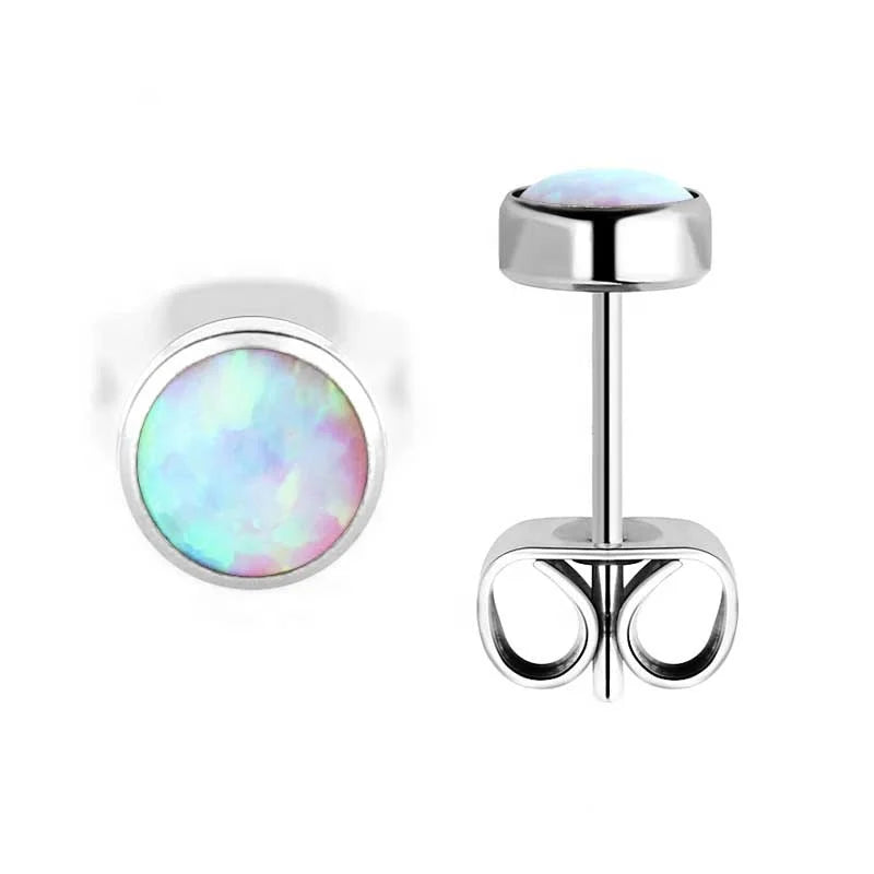 G23 Ti Opal Earrings Studs