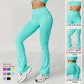 Women's Seamless High Waist Flares Tights Butt Lift Yoga Bell Bottoms Fitness Exercise Running Sports Pants