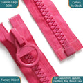 Customized Size Fasteners Bulk Decorative 20/30 Big Zipper Close-end Teeth Resin Zipper Type Sale Tents Pen case Accessories