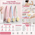 Customized Logo Long Handle Bath Brush OEM ODM Body Cleaning Back Scrubber for Shower Use Wholesale