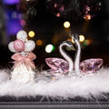 Diy Shining K9 Crystal Swan Wedding Centerpieces