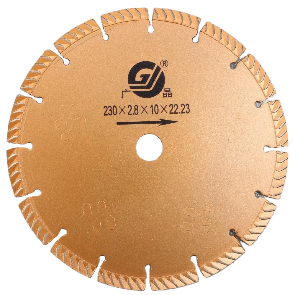 Custom Private Label 9" 230mm Segmented Corrugated Diamond Blades for Cutting Granite Marble and Concrete Stone