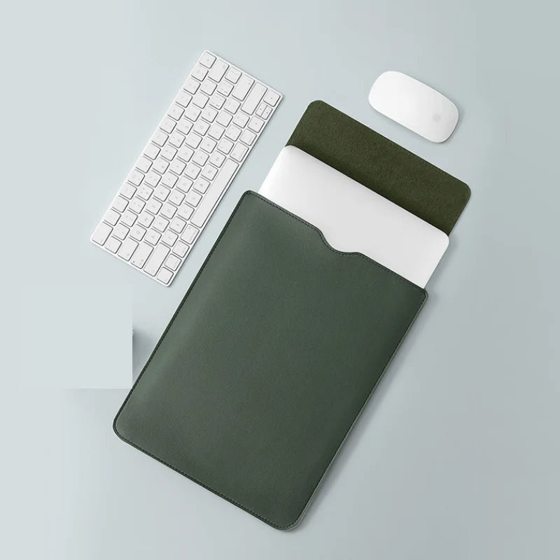 PU Leather Laptop Bag for Macbook 13 Inch 15inch Business Pouch Computer Mouse Pad Multifunction Laptop Bag