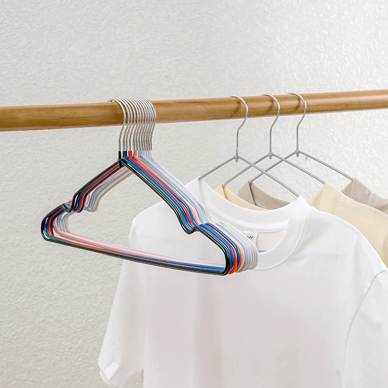 Supplier Wholesale Cheap Slim Silver Strong Aluminium Wire Clothes Metal Hanger