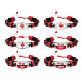 Factory Leather Jewelry Bracelet Medical Alert Diabetes Diabetic Type 1 Type 2 Awareness Genuine Leather Bracelet