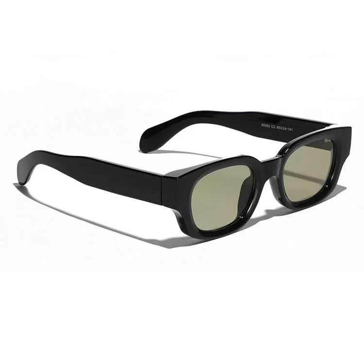 UV400 Sunglasses Men Women Retro Concave Colorful Outdoor Shades Square Eyewear Sunglasses with Thick Temple