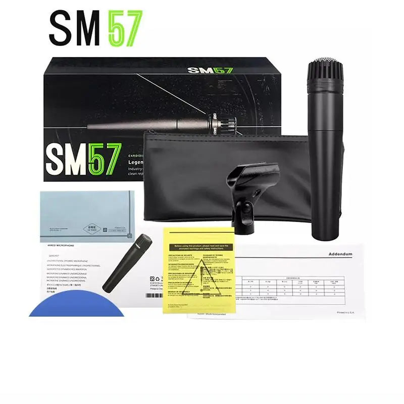 SM57 Dynamic Instrument Microphone Set for Drum Musicians Essential Musical Instrument Mic Accessory