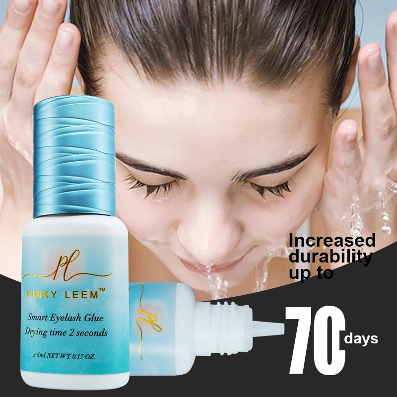 Pinky Leem Custom Private Label 1-2  Second Dry 8 Weeks Retention Eyelash Glue 5ml Eyelash Extension Glues