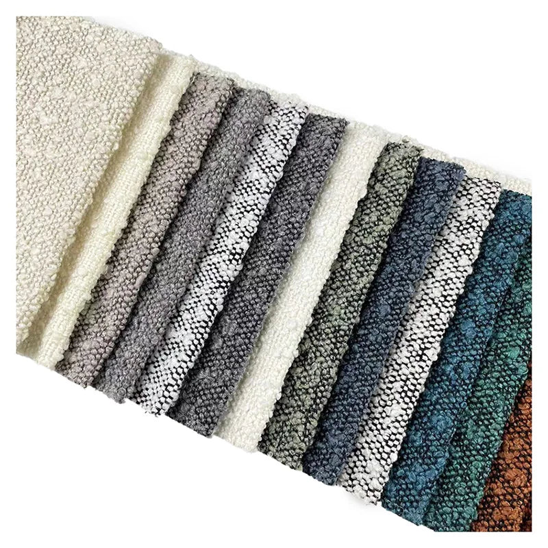 High-quality Sofa Upholstery Boucle Fabric 580GSM Knitted Printed Dot Home Textile Soft