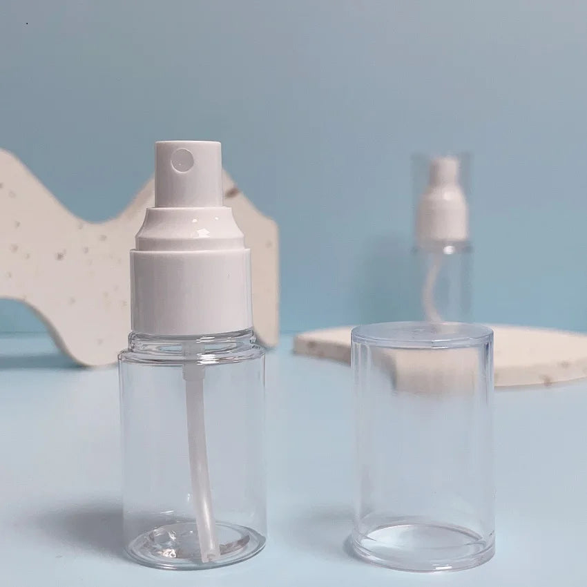White Continuous Hand Sanitizing Spray Bottle Convenient Plastic Refillable Flacon for Daily Summer Face Shampoo Lotion