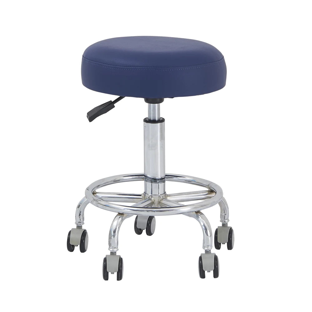 Steel Pedicure Massage Therapist Stool with Footrest for Clinic Use