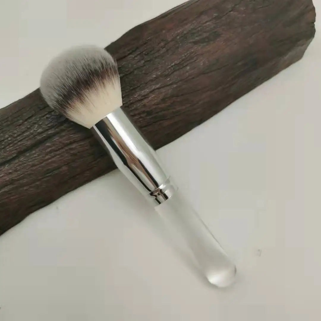 2021 New Products Acrylic Handle Big Single Loose Powder Makeup Brush Large Clear Handle Vegan Make up Brush