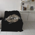 Retro Style Black Lips Leopard Print Decor Soft Blanket Personalized Queen Size Soft Flannel Blanket