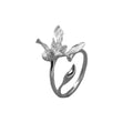 Elegant Original Empty Valley Orchid Silver S925 Opening Ring with Zircon Romantic Anniversary Women's Ring