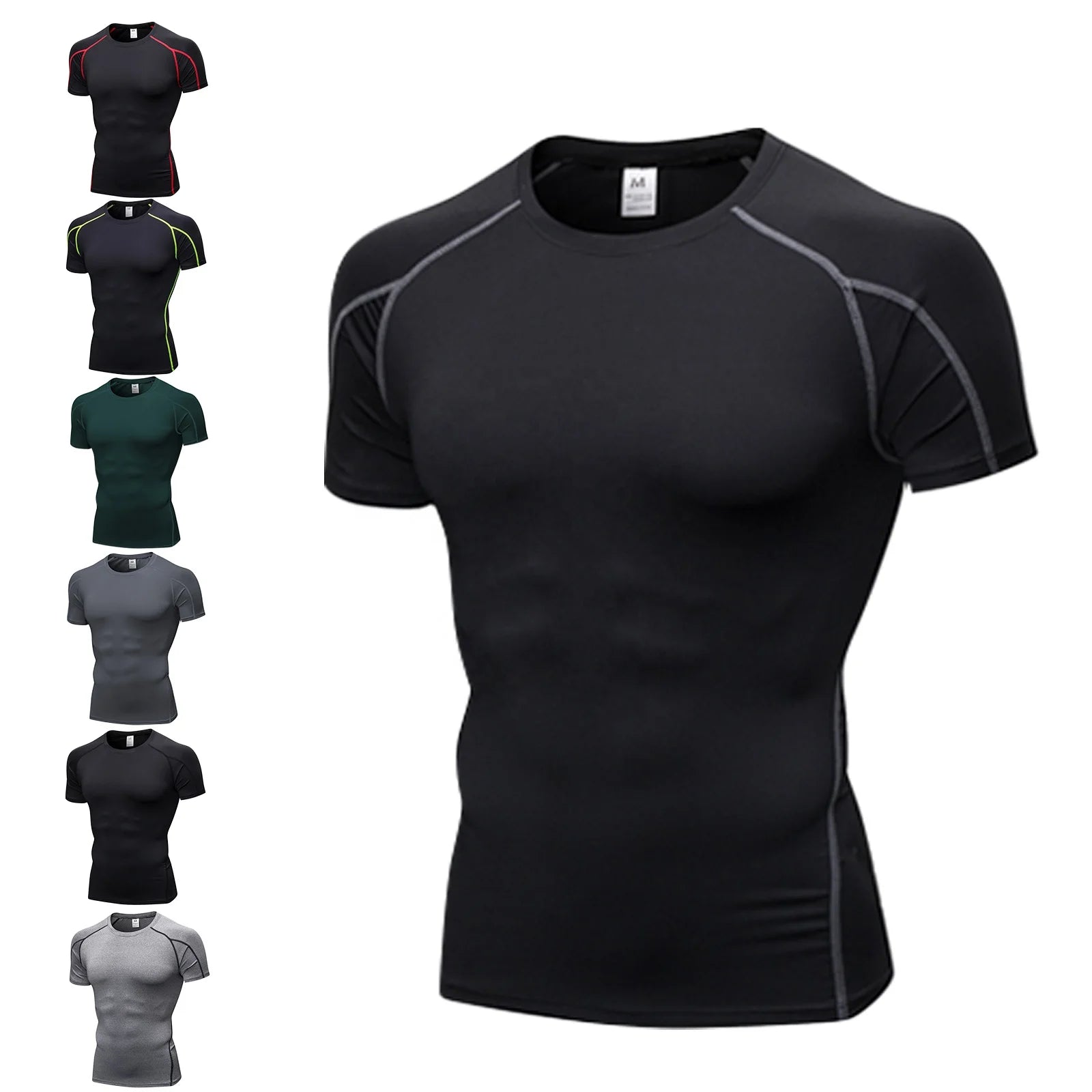 OEM/ODM Custom Logo Men's Gym T-Shirts Moisture Wicking Polyester Spandex Blend Wholesale Athletic Sportswear Manufacturer